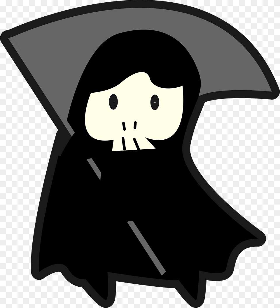 Grim Reaper Death Grayscale Clipart, People, Person, Graduation, Nature Png Image