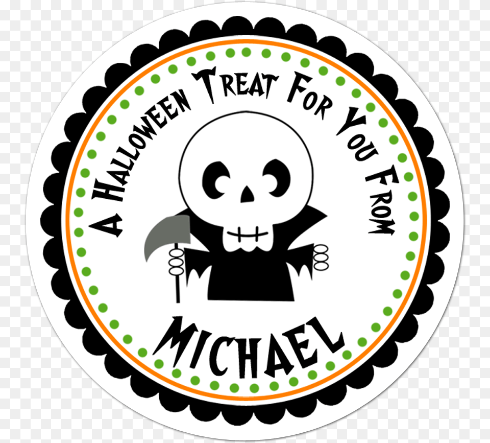 Grim Reaper Halloween Sticker Sticker Dia De Halloween, Logo, Stencil, Animal, Bear Free Png Download