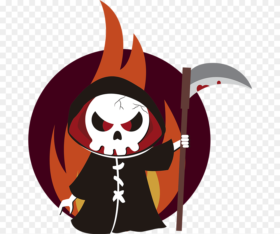 Grim Reaper Halloween Wall Sticker Tenstickers Imagenes De Halloween Personajes, Baby, Person, Face, Head Free Png