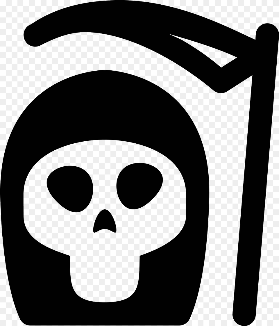 Grim Reaper Icon, Gray Png Image