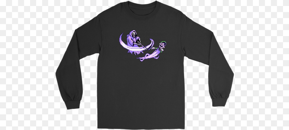Grim Reaper Luigi Scythe Death Long Sleeve T Shirt Fight To Win Cancer, Clothing, Long Sleeve, T-shirt, Electronics Free Png