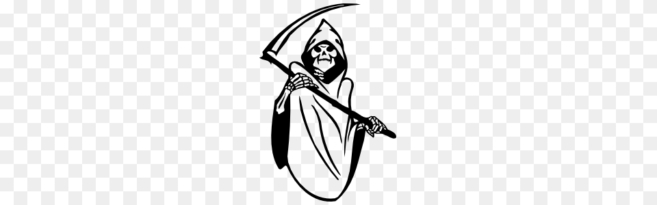 Grim Reaper Sticker, People, Person, Fashion, Face Free Png