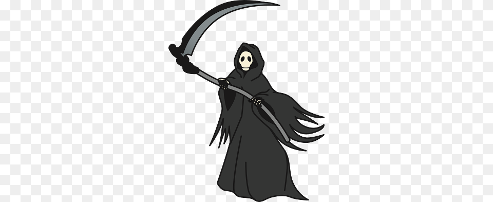 Grim Reaper With Scythe, Fashion, Face, Head, Person Free Png Download