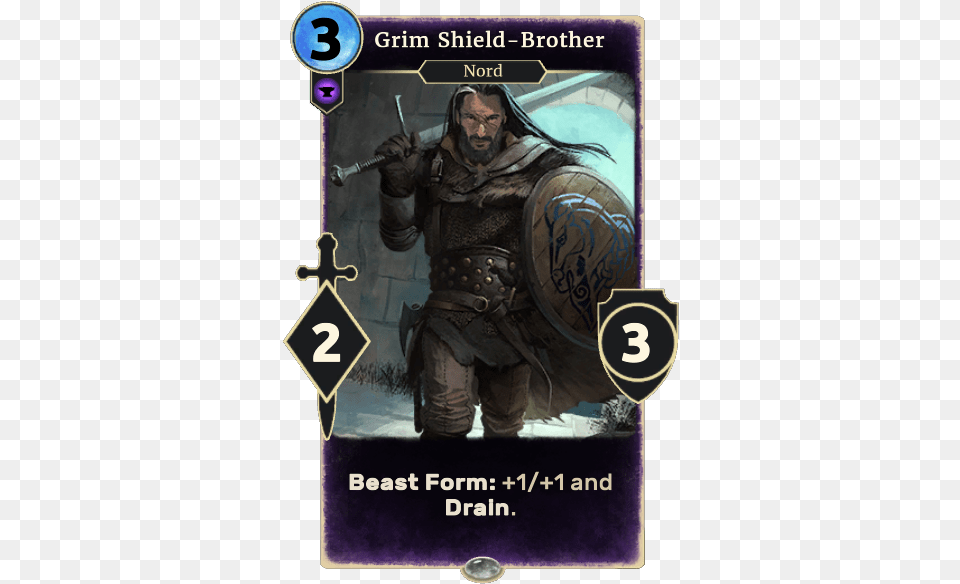 Grim Shield Brother Elder Scrolls Legends Dragonborn, Adult, Male, Man, Person Png Image