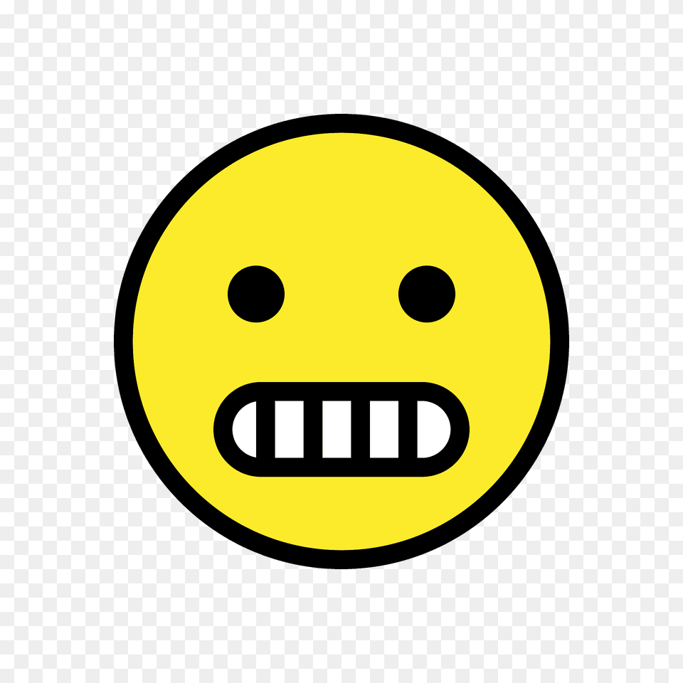 Grimacing Face Emoji Clipart, Logo, Disk, Symbol Png Image