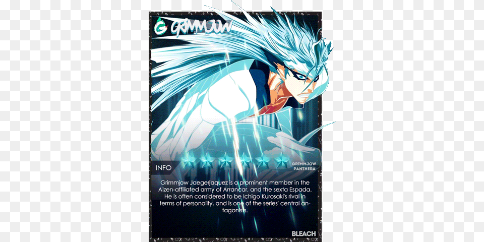Grimmjow Anime Discord Anime Soul Fictional Character, Advertisement, Book, Comics, Poster Free Png
