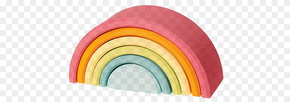 Grimms Pastel Rainbow 6 Piece, Foam, Frisbee, Toy Png Image