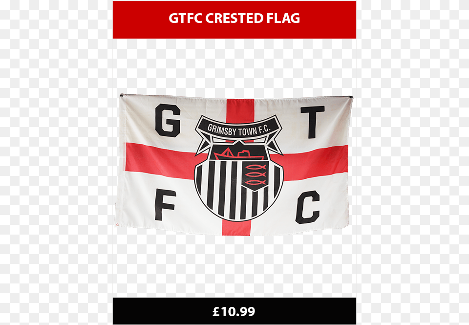 Grimsby Town England Flag Grimsby Town Flag, Banner, Text, Clothing, Shirt Free Png Download