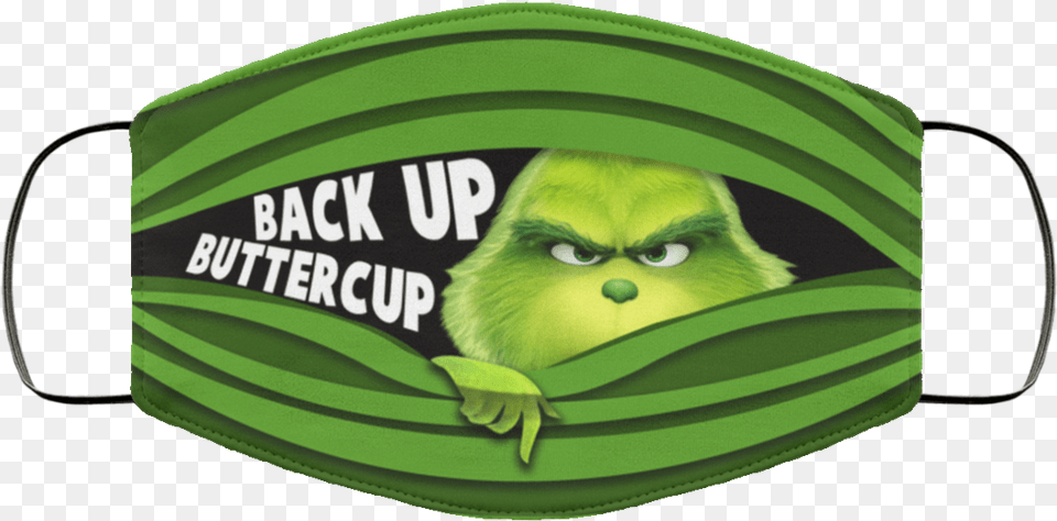 Grinch Back Up Buttercup Face Mask Lovers Georgia Bulldog Face Mask, Green, Animal, Bird, Accessories Png
