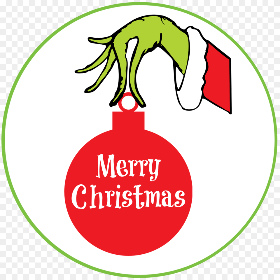 Grinch Gift For Christmas Fun Squared, Accessories, Ornament, Disk Free Png