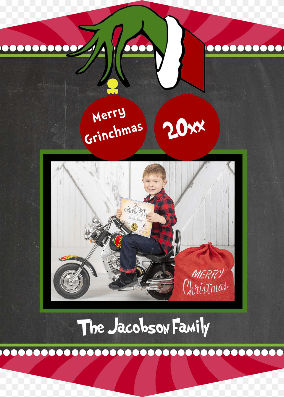 Grinch Photo Greeting Card Flyer, Advertisement, Boy, Child, Poster Free Png Download