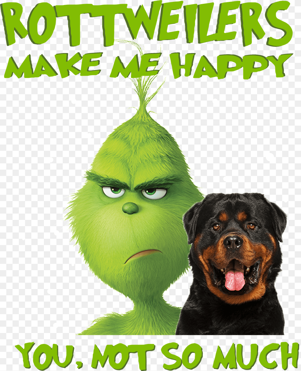 Grinch Rottweilers Make Me Happy Christmas Shirt Sweater Rottweiler Grinch Png Image