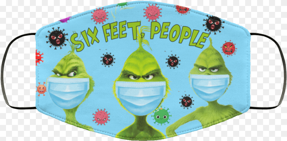 Grinch Six Feet People Face Mask 6 Feet People Grinch Mask, Accessories, Head, Person, Bag Free Png Download