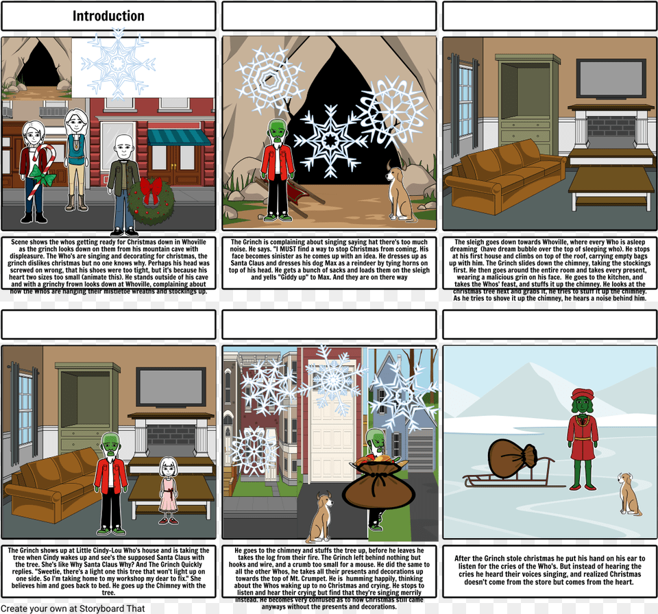 Grinch Storyboard, Publication, Book, Comics, Furniture Png