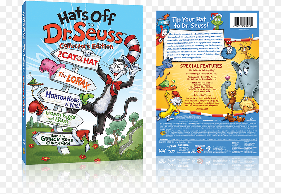 Grinch The Cat In The Hat, Advertisement, Book, Comics, Poster Png
