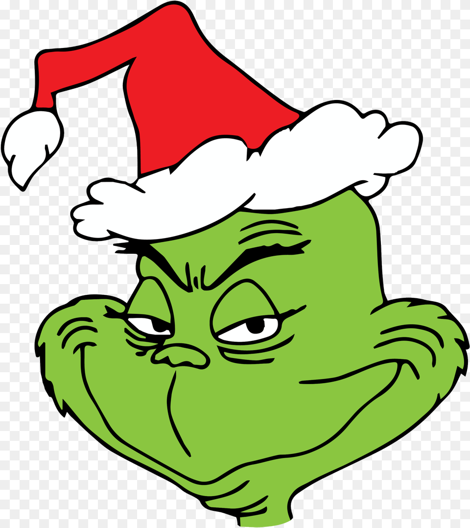 Grinch With Christmas Hat, Green, Baby, Cartoon, Person Free Png