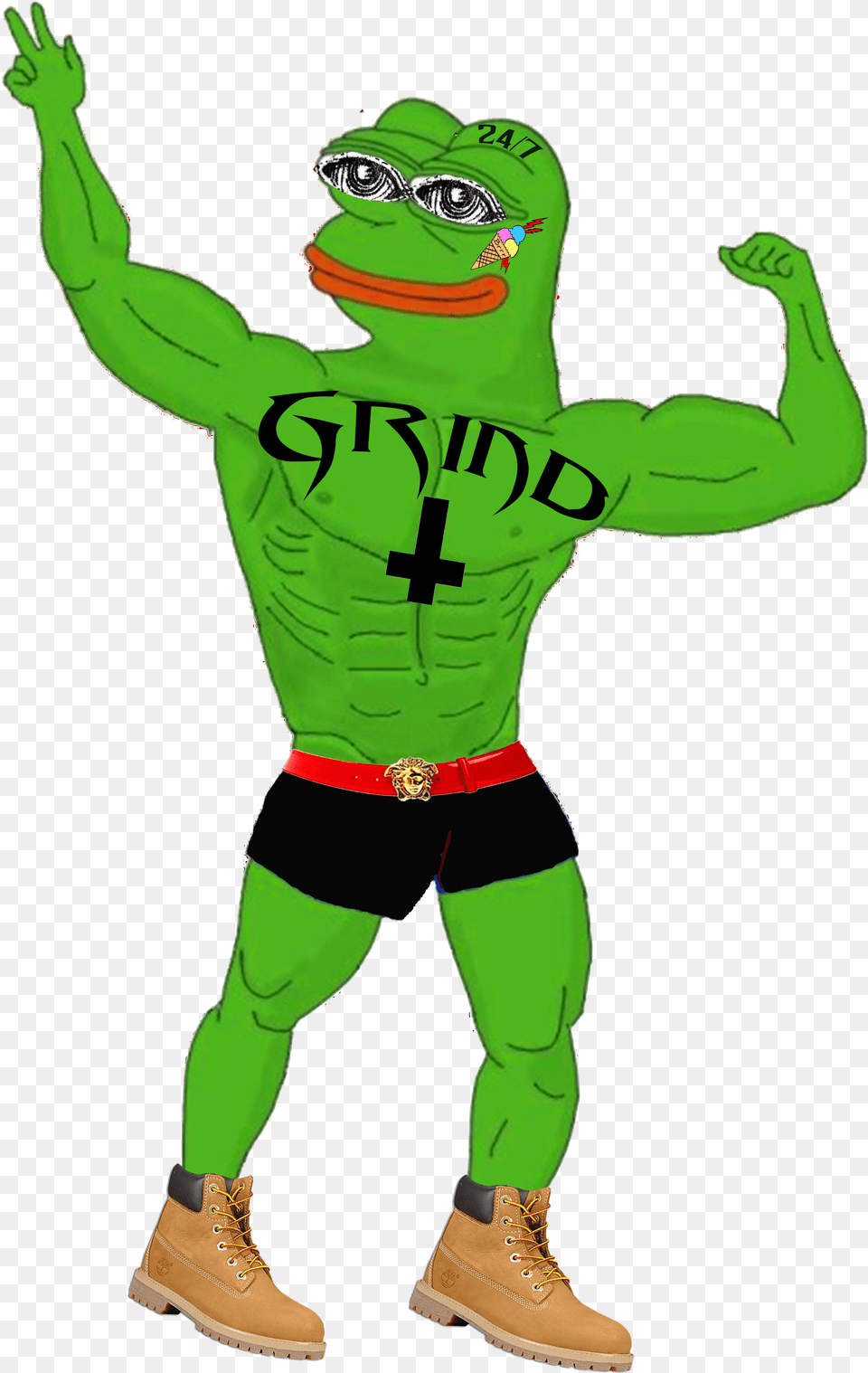 Grind Pepe Pepe The Frog Lifting Full Size Pepe The Frog Wearing Crown Free Transparent Png