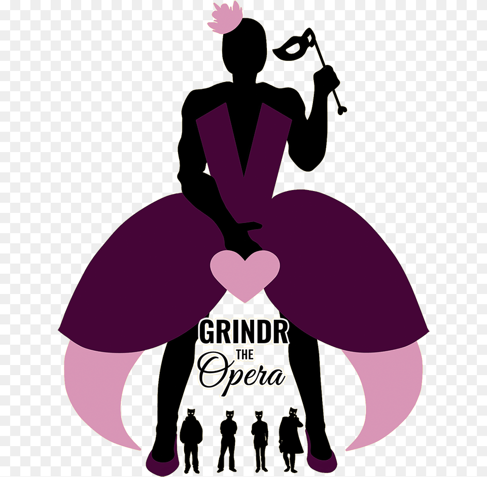 Grindr The Opera An Unauthorized Parody, Purple, Person, Advertisement, Poster Free Png