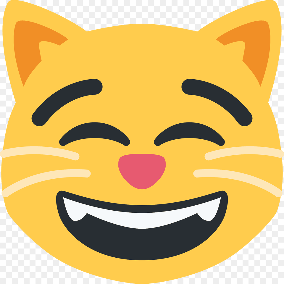 Grinning Cat With Smiling Eyes Emoji Clipart, Animal, Fish, Sea Life, Shark Free Transparent Png