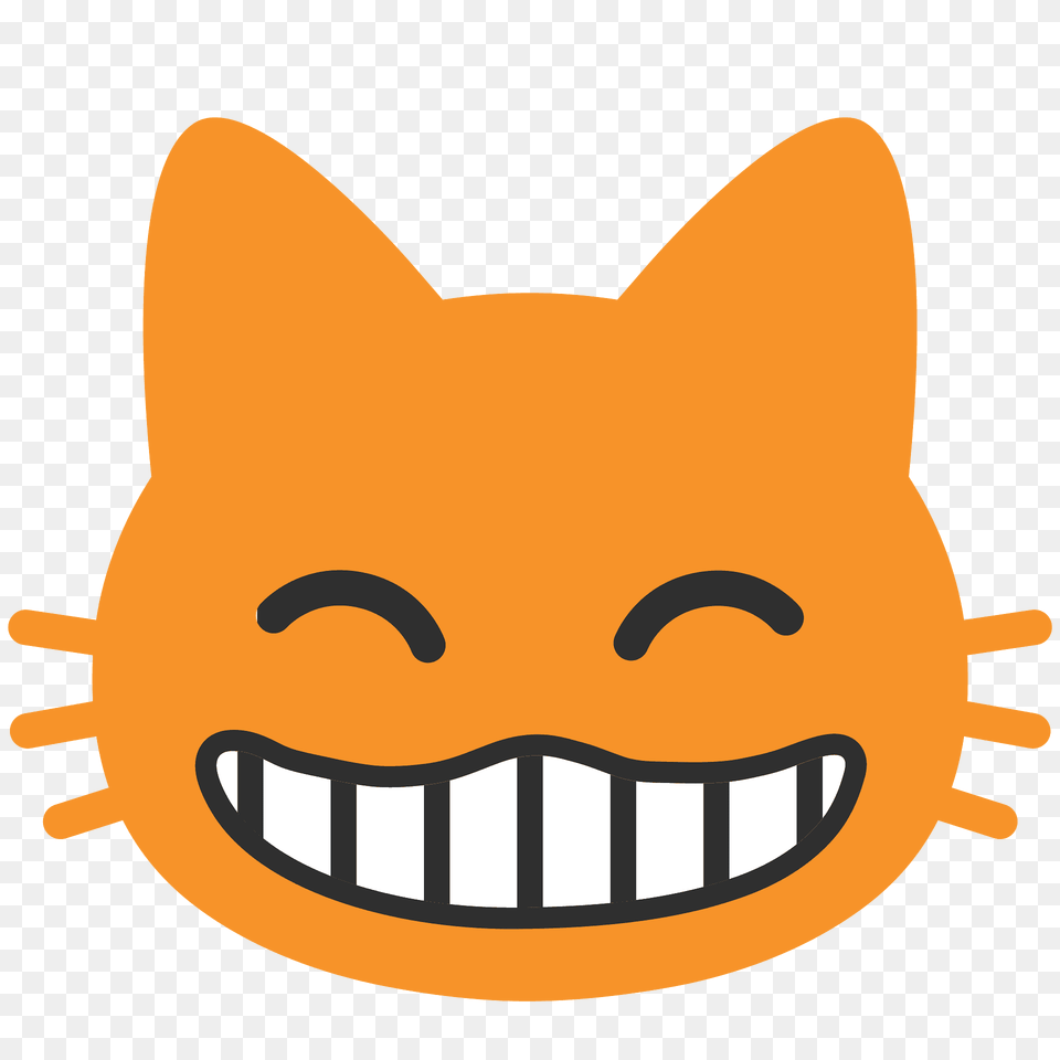 Grinning Cat With Smiling Eyes Emoji Clipart, Plush, Toy, Animal, Mammal Png