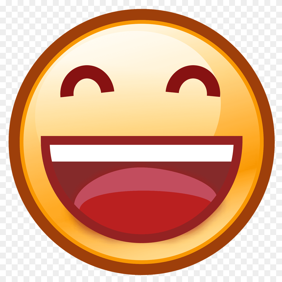 Grinning Face With Smiling Eyes Emoji Clipart, Badge, Logo, Symbol, Disk Png