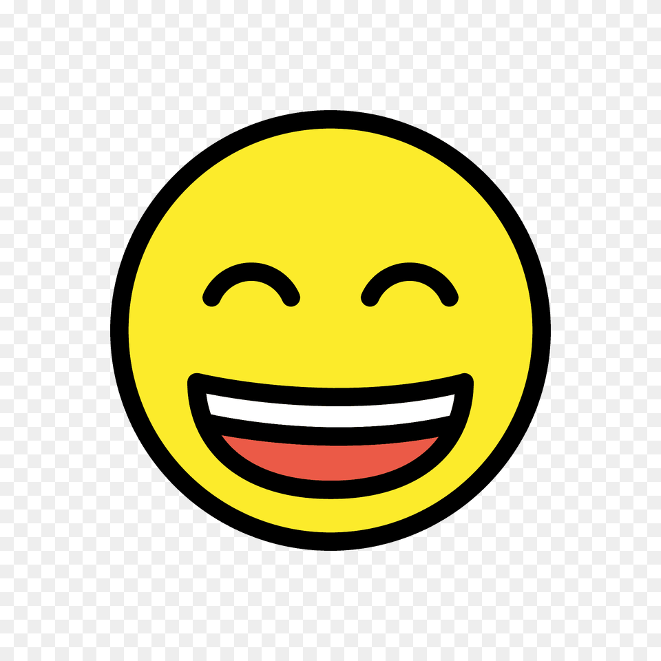 Grinning Face With Smiling Eyes Emoji Clipart, Logo, Head, Person, Symbol Free Transparent Png