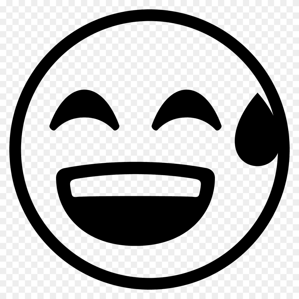 Grinning Face With Sweat Emoji Clipart, Logo Free Png Download