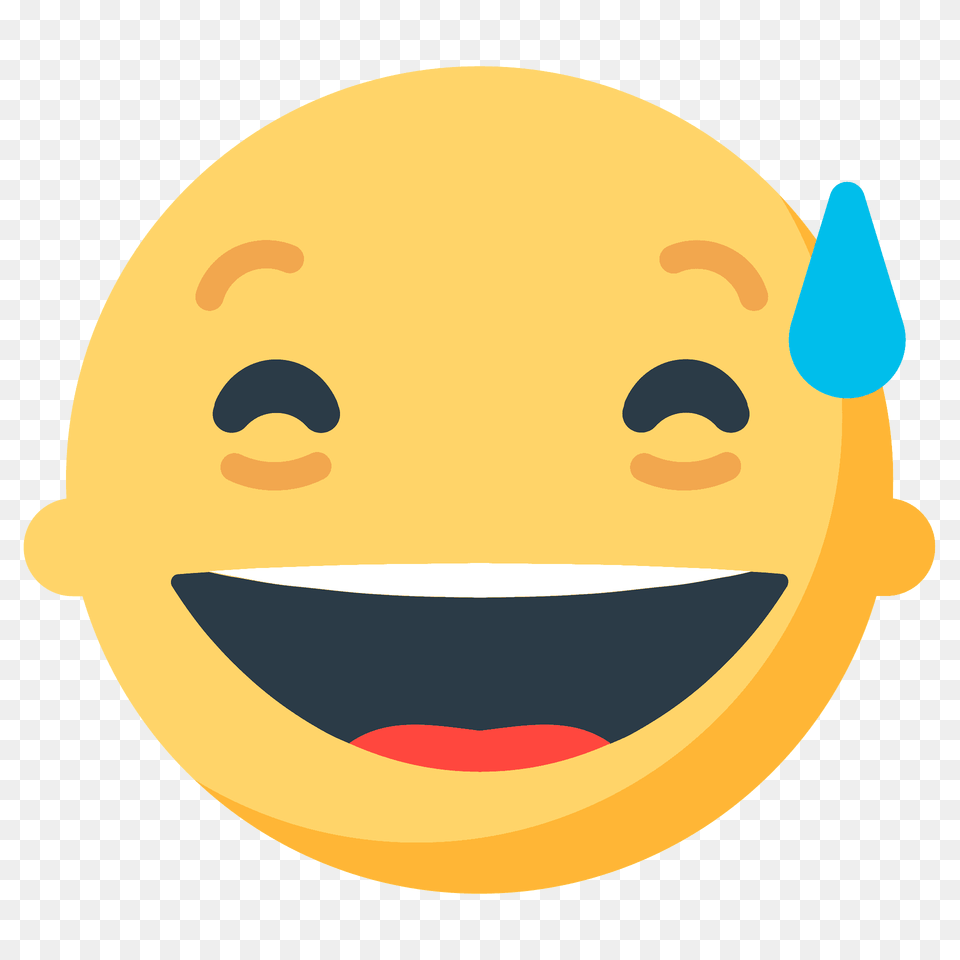 Grinning Face With Sweat Emoji Clipart, Clothing, Helmet, Hardhat, Plant Free Png