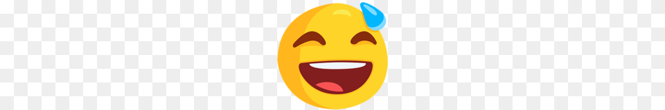 Grinning Face With Sweat Emoji On Messenger, Food, Fruit, Plant, Produce Png Image