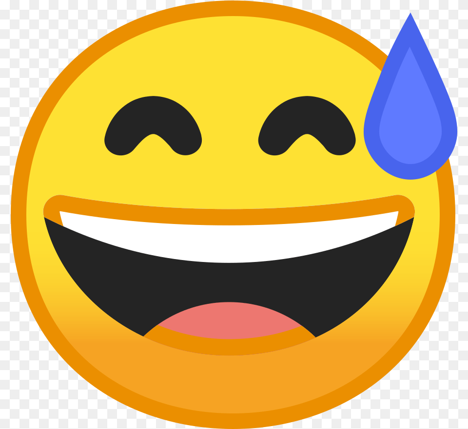 Grinning Face With Sweat Icon Que Significa Este Emoji Png Image