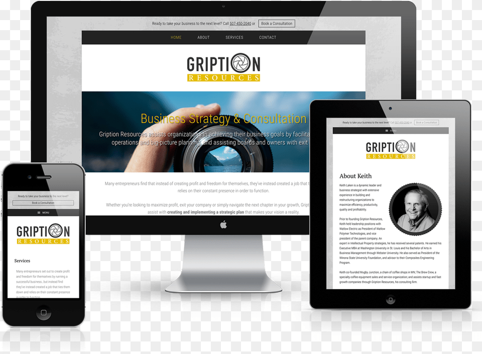 Gription Resources Mobile Responsive Website Design Website, Electronics, Person, Computer, Mobile Phone Png