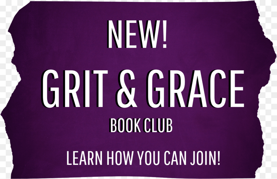 Grit And Grace Book Club Facebook Group Graphic Design, Purple, Text, Paper, Advertisement Free Png