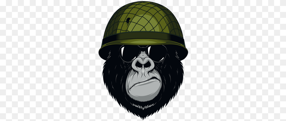Grit Gorilla Knob Sticker Goriila Cartoon With Smoking Gorilla Cartoon, Animal, Ape, Mammal, Wildlife Png