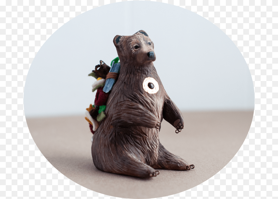 Grizzly Bear, Animal, Figurine, Mammal, Wildlife Png Image
