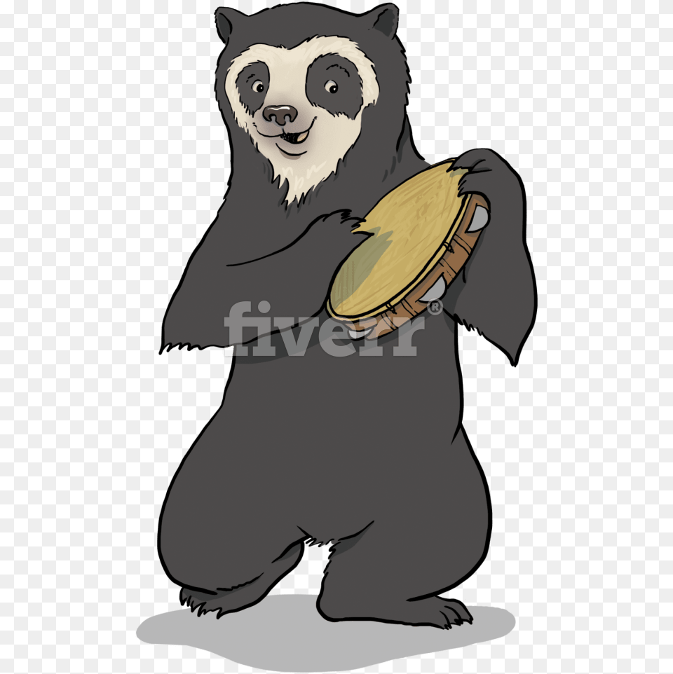 Grizzly Bear Cartoon, Person, Animal, Wildlife, Drum Free Transparent Png