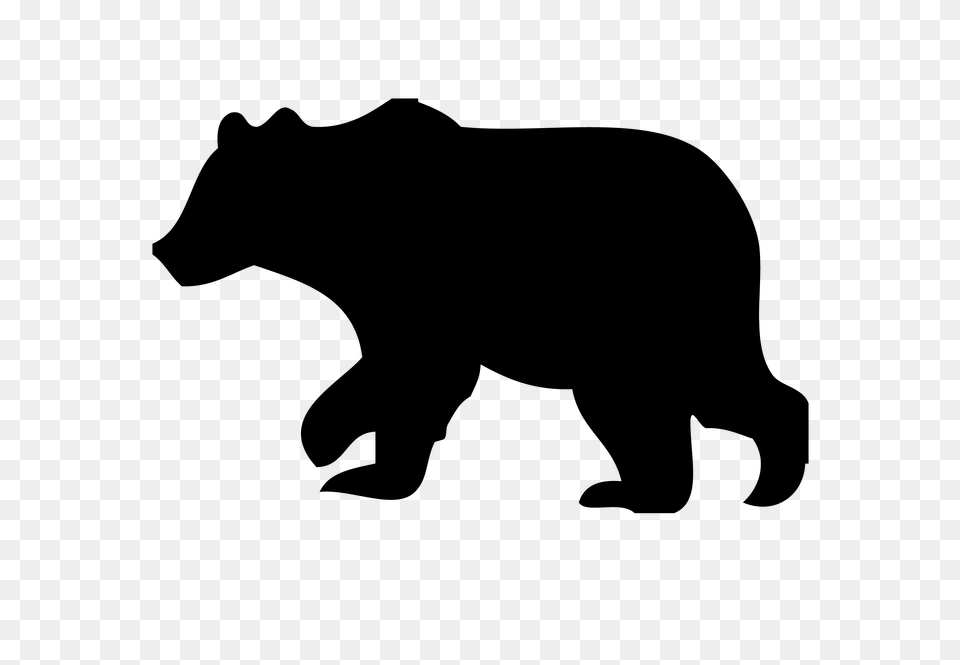 Grizzly Bear Clipart Woodland Bear, Silhouette, Animal, Wildlife, Mammal Free Transparent Png