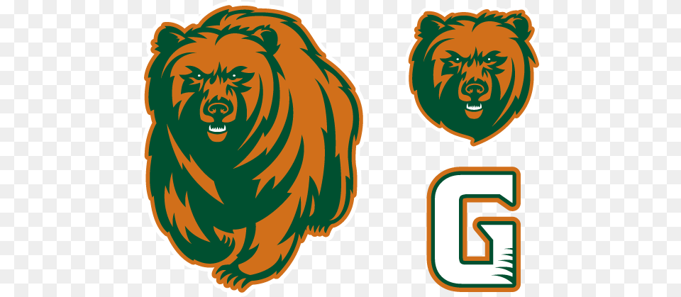 Grizzly Bear Georgia Gwinnett College Grizzly Paw Logo Transparent, Animal, Lion, Mammal, Wildlife Free Png