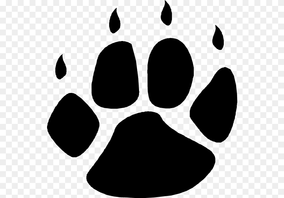 Grizzly Bear Paw Print Clipart Wolf Paw Print, Accessories, Sunglasses, Silhouette, Glasses Free Transparent Png