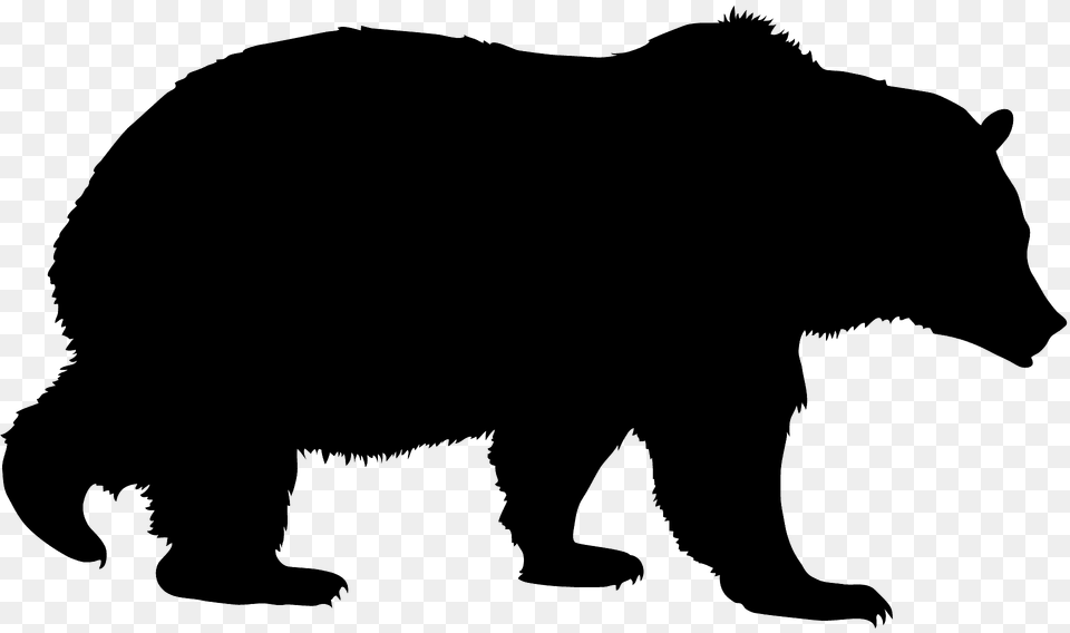 Grizzly Bear Silhouette, Animal, Mammal, Wildlife, Black Bear Png