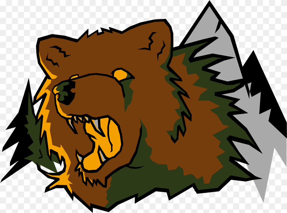 Grizzly Bear Sports Logo, Animal, Lion, Mammal, Wildlife Free Transparent Png