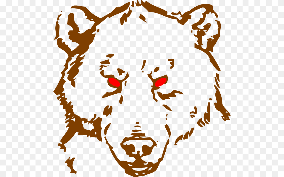 Grizzly Bear Standing Clipart, Snout, Stencil, Baby, Person Free Png Download