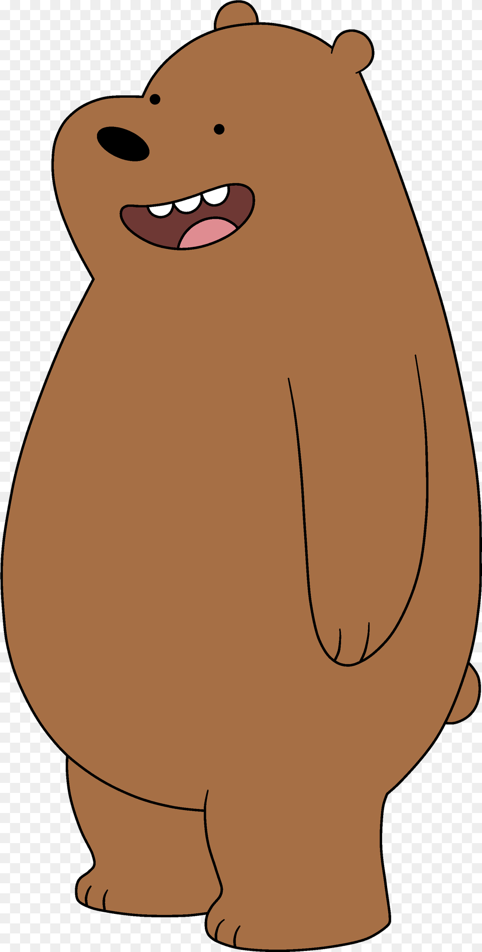 Grizzly Bear Standing We Bare Bears Grizzly, Cartoon, Baby, Person, Animal Free Png Download