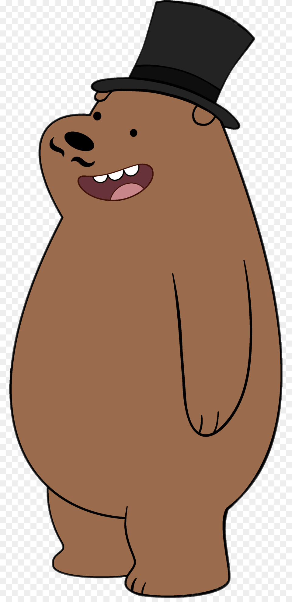 Grizzly Bear Wearing High Hat, Cartoon, Baby, Person Png