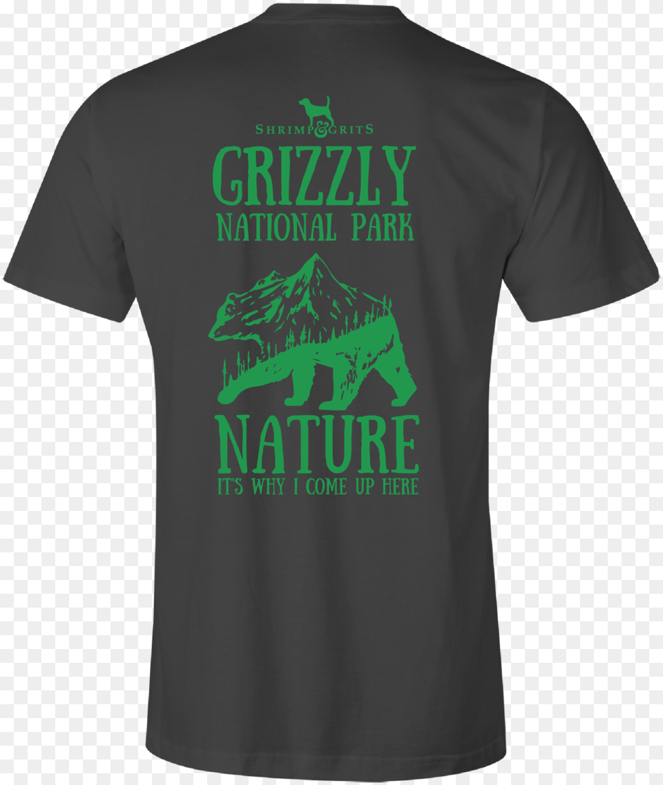 Grizzly National Parkback, Clothing, Shirt, T-shirt Free Png Download