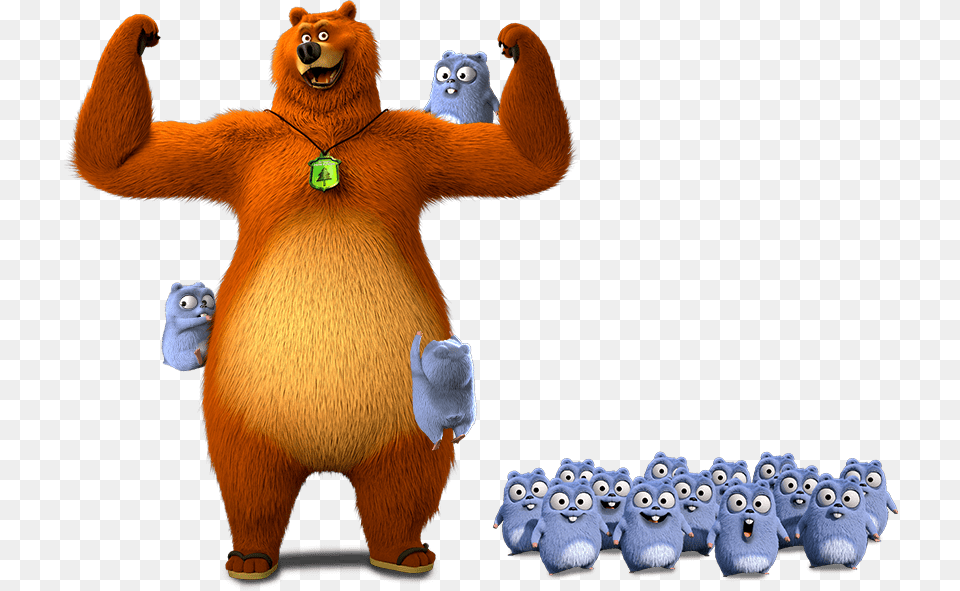Grizzy And The Lemmings, Animal, Bear, Mammal, Wildlife Png