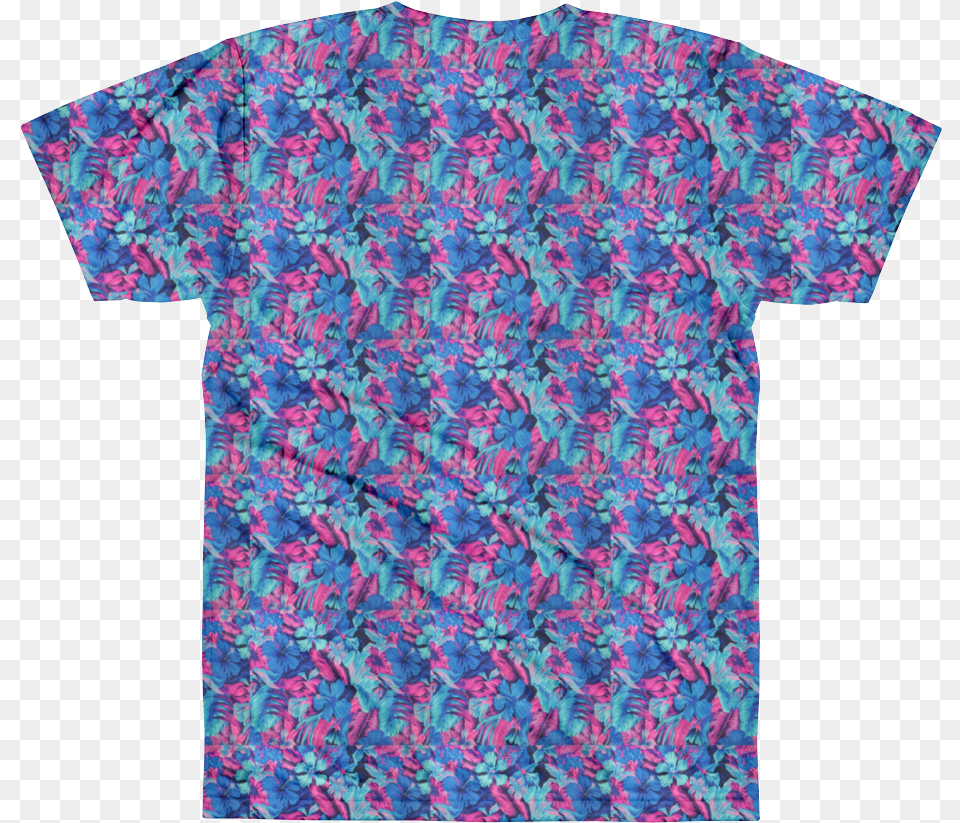 Grmet Vaporwave Floral Print Shirt Active Shirt, Clothing, T-shirt, Dye, Pattern Png