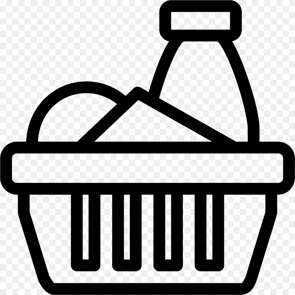 Groceries Vector Icon Ingredients Symbol, Gray Png Image