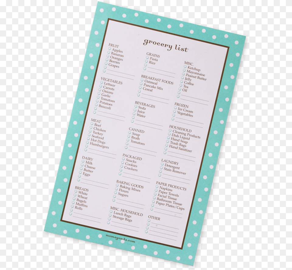 Grocery List Maker List Kertas, Text, Page, Menu Png