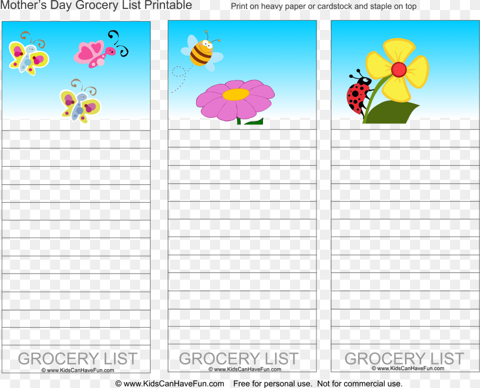 Grocery List Template, Page, Text, Flower, Plant Free Png