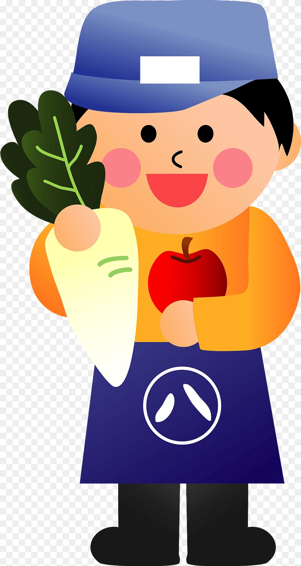 Grocery Store Worker With Produce Clipart, Food, Nature, Outdoors, Snow Png Image